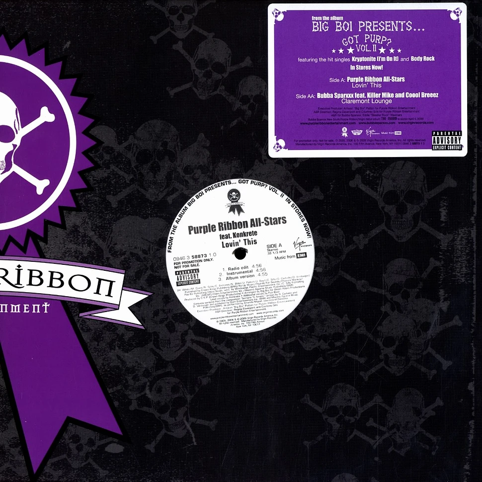 Purple Ribbon All-Stars / Bubba Sparxxx - Lovin this / claremont lounge feat. Killer Mike & Coool Breeez