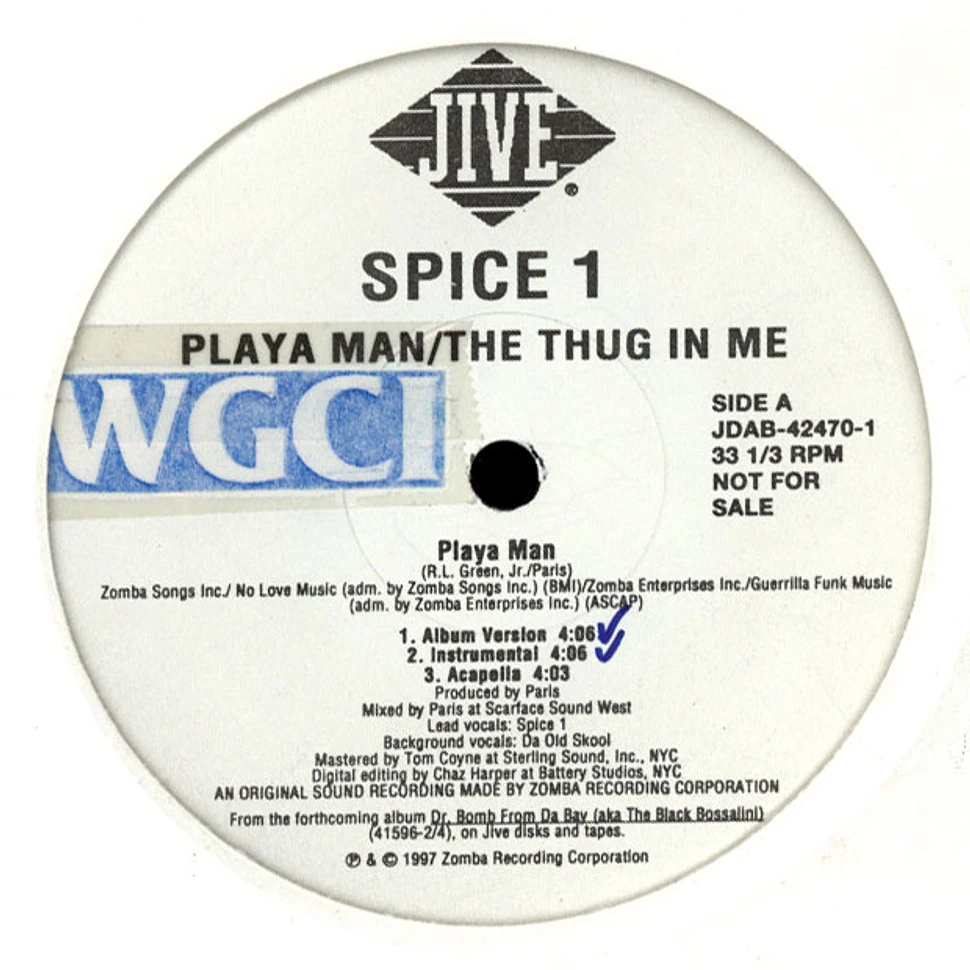 Spice 1 - Playa Man / The Thug In Me