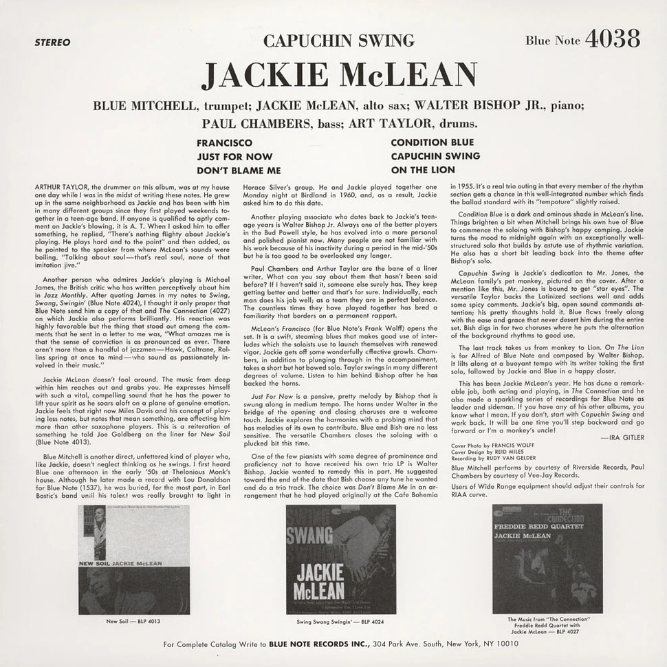 Jackie McLean - Capuchin swing
