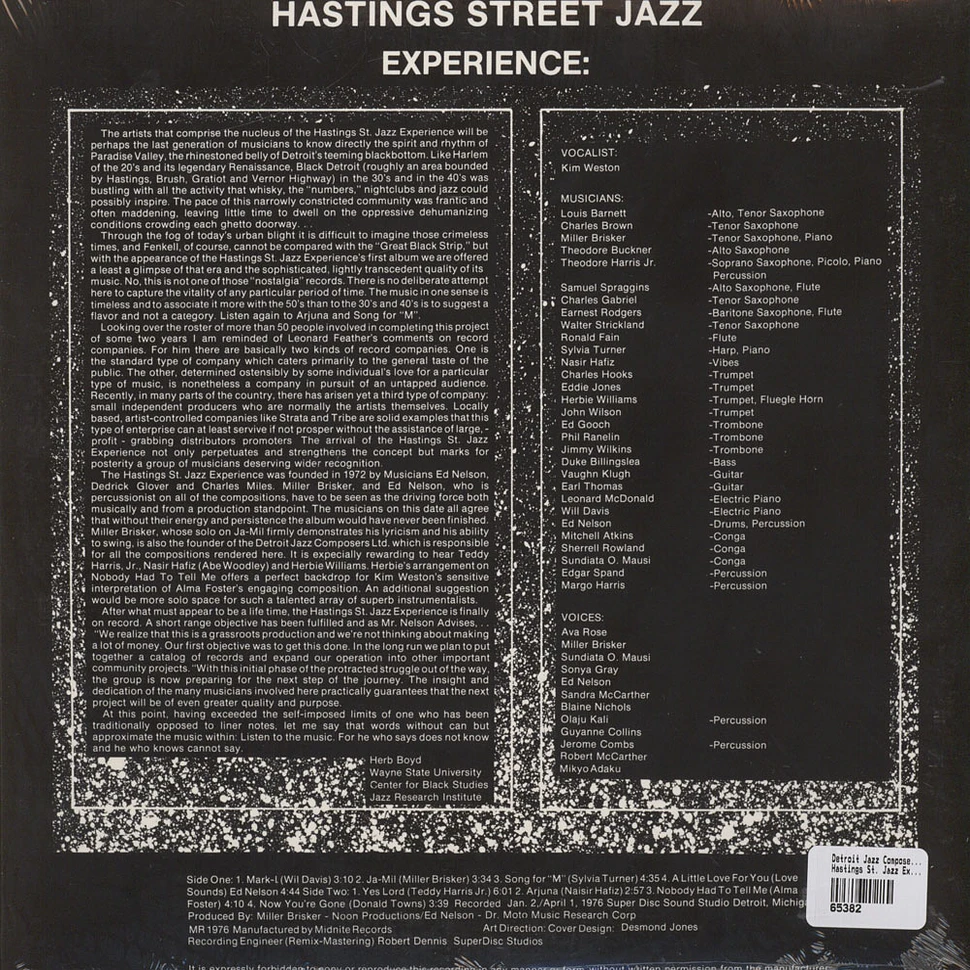 The Detroit Jazz Composer Ltd. - Hastings St. Jazz Experience