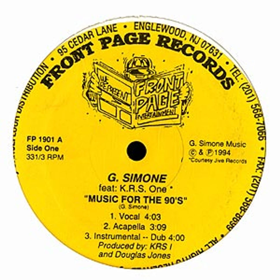 G.Simone - Music for the 90s feat. Krs One