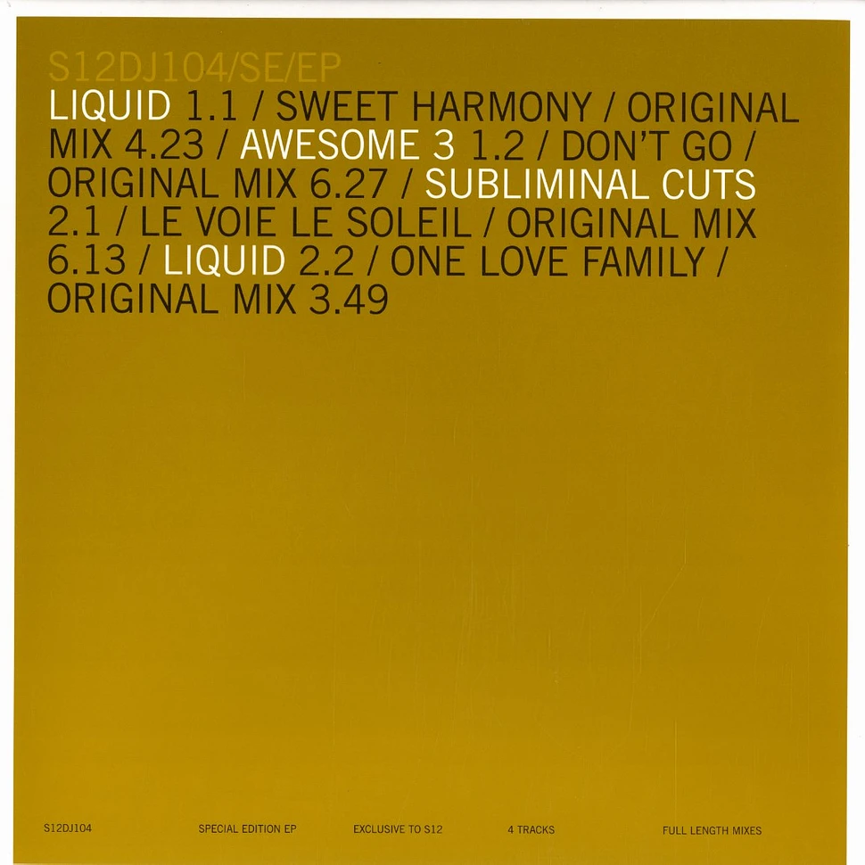 Liquid / Awesome 3 / Subliminal Cuts - Special edition EP