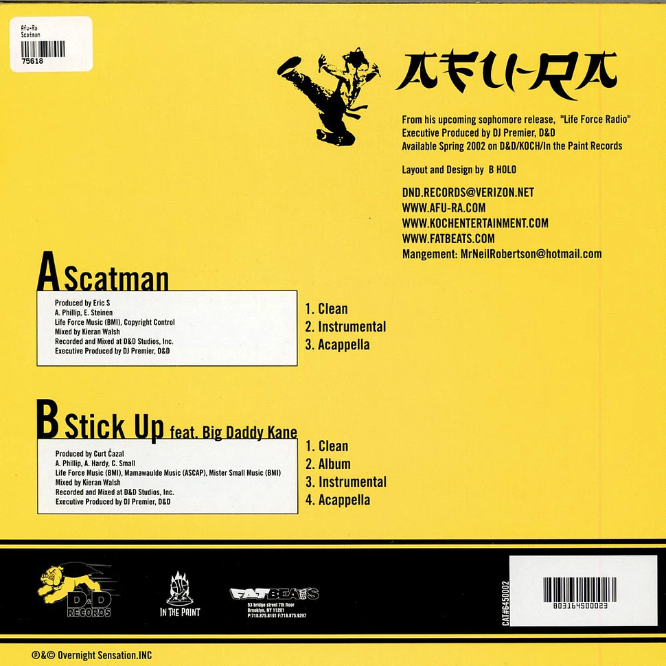 Afu-Ra - Scatman / Stick Up