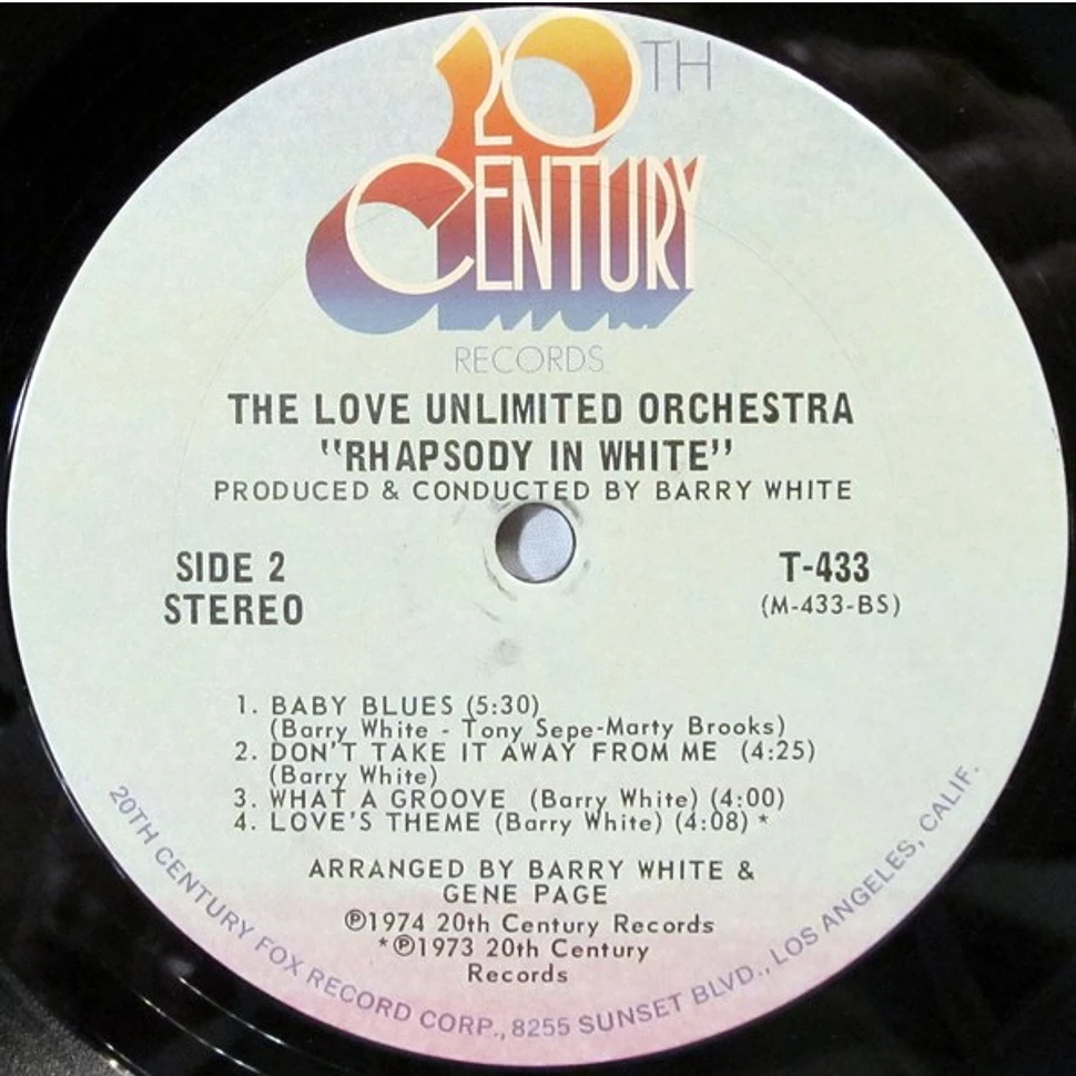 Love Unlimited Orchestra Arranged & Conducted By Barry White - Rhapsody In White