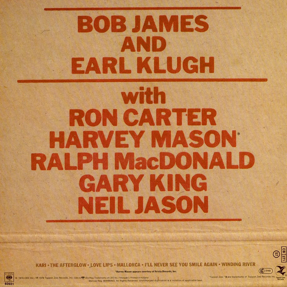 Bob James & Earl Klugh - One On One