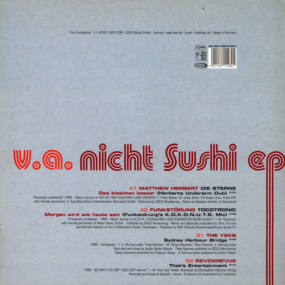 V.A. (Tocotronic, Funkstörung u.a.) - Nicht Sushi EP