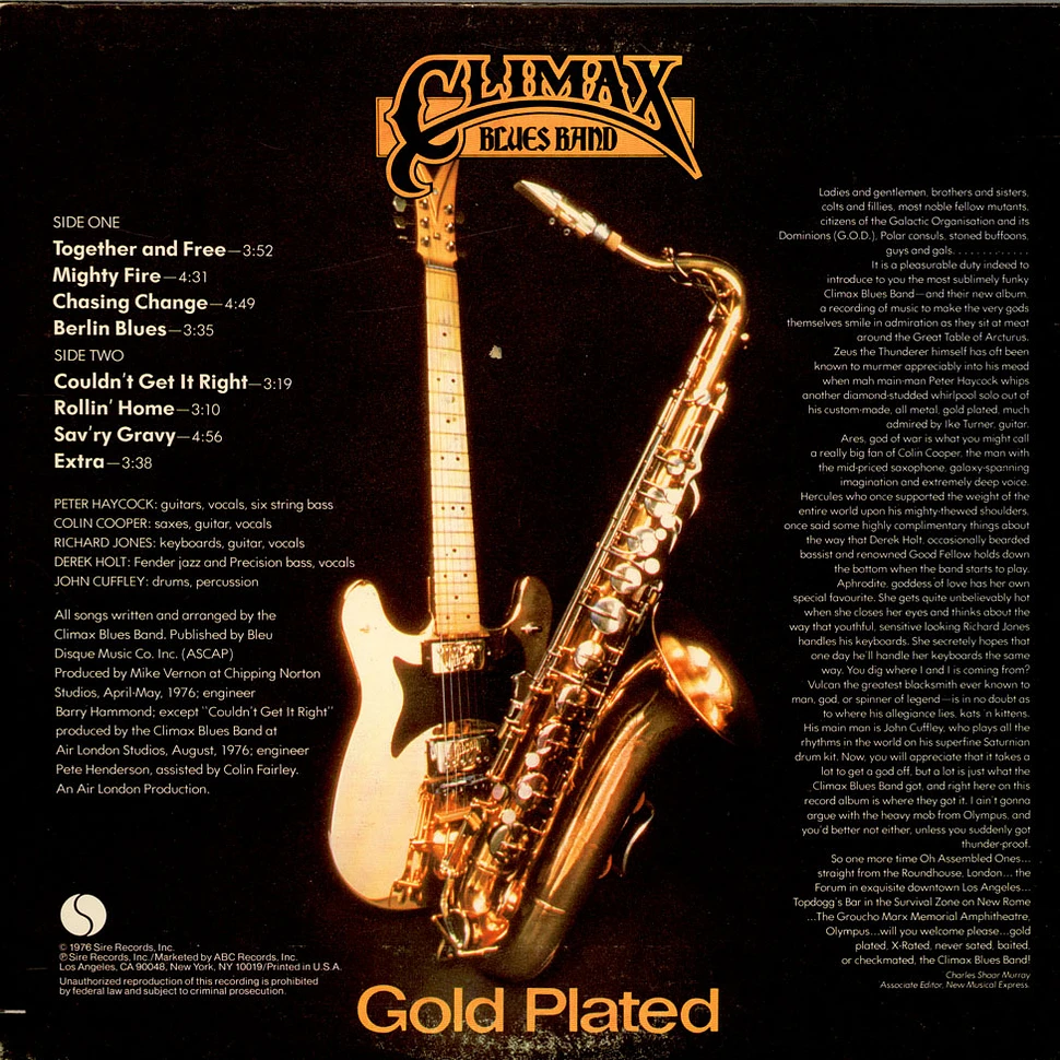 Climax Blues Band - Gold Plated