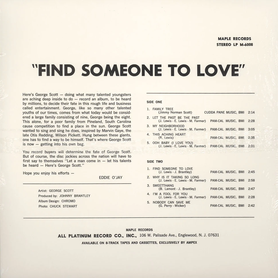 George Scott - Find someone to love
