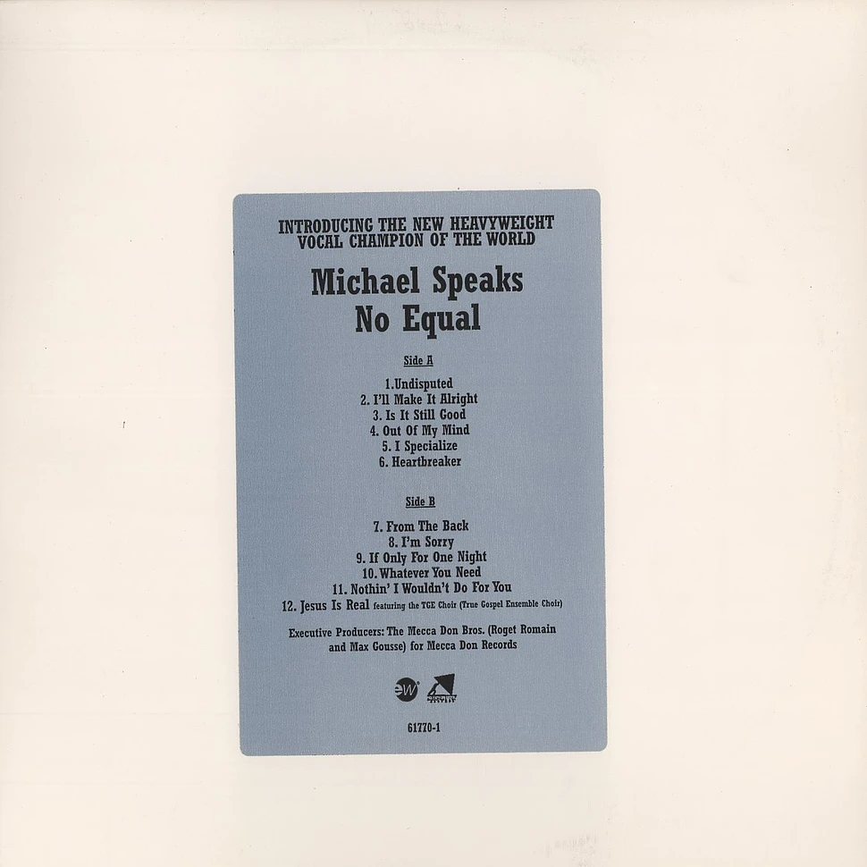 Michael Speaks - No equal
