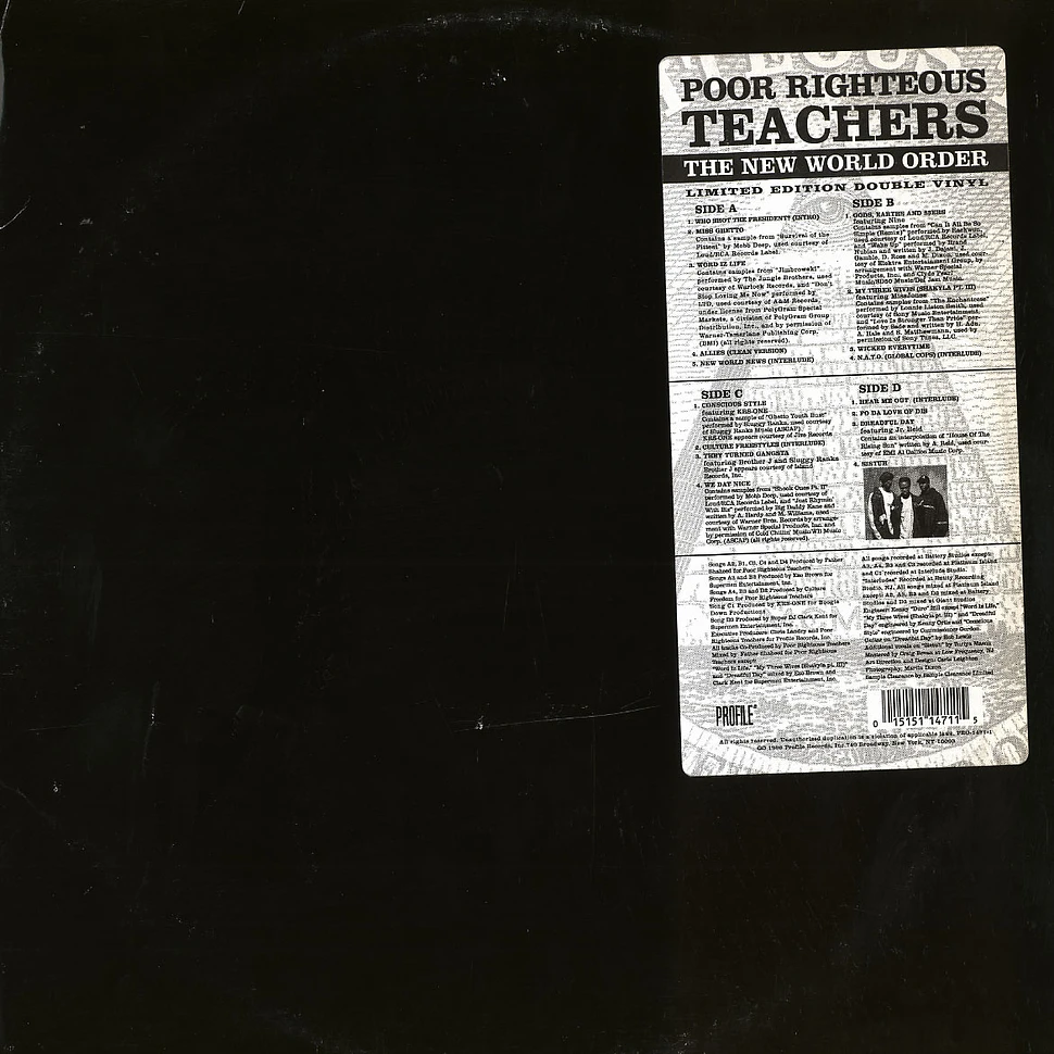 Poor Righteous Teachers - The New World Order - Vinyl 2LP - 1996