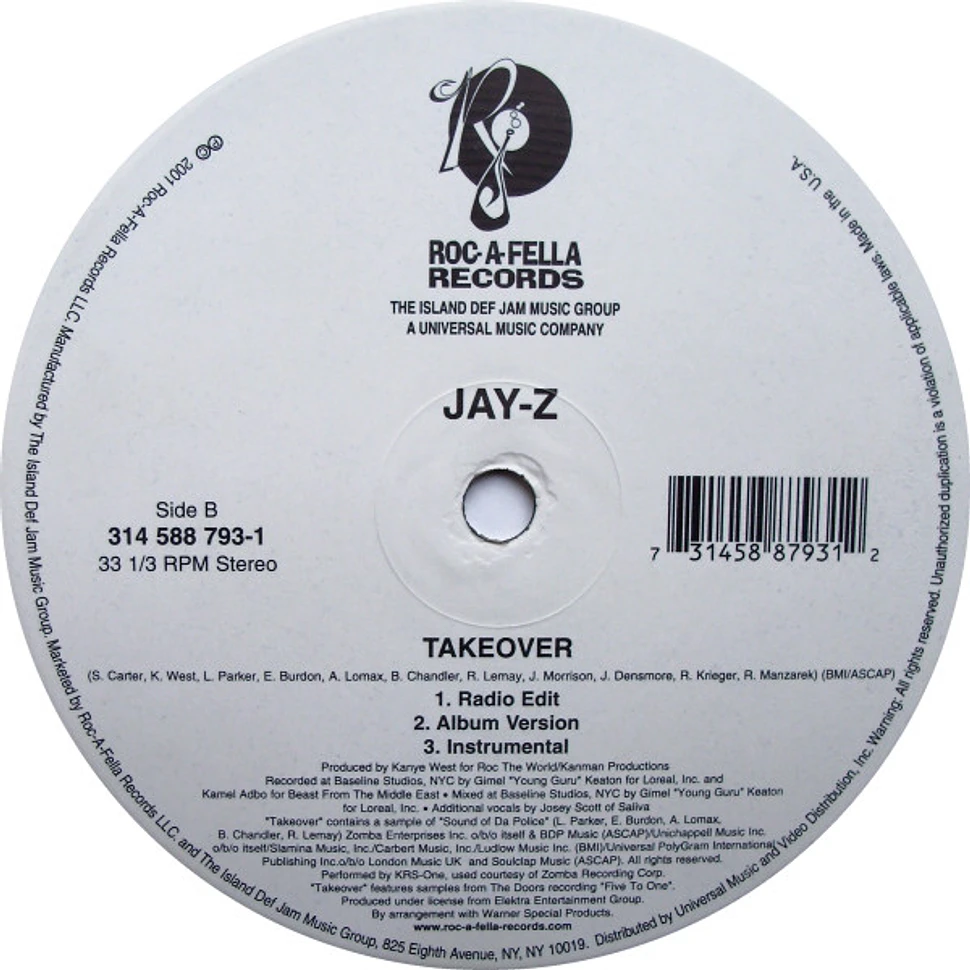 Jay-Z - Girls, Girls, Girls / Takeover