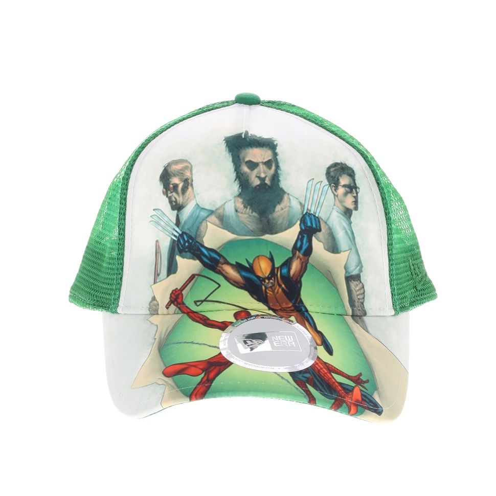 New Era x Marvel - Marvel heroes trampoline trucker hat