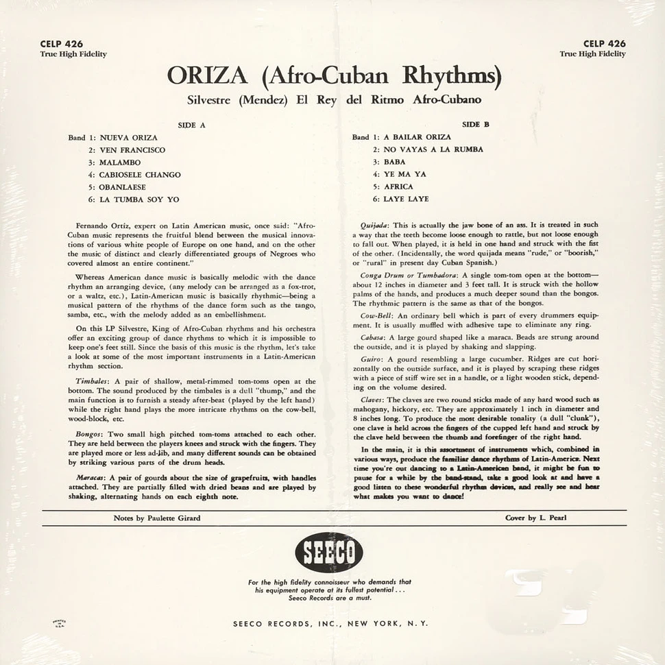 Oriza (Afro-Cuban Rhythms) - Silvestre
