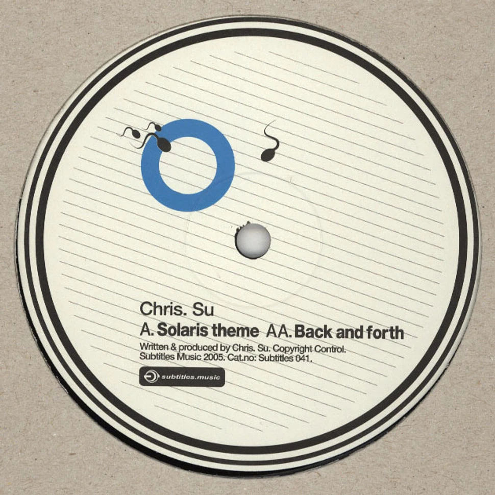 Chris Su - Solaris Theme / Back And Forth