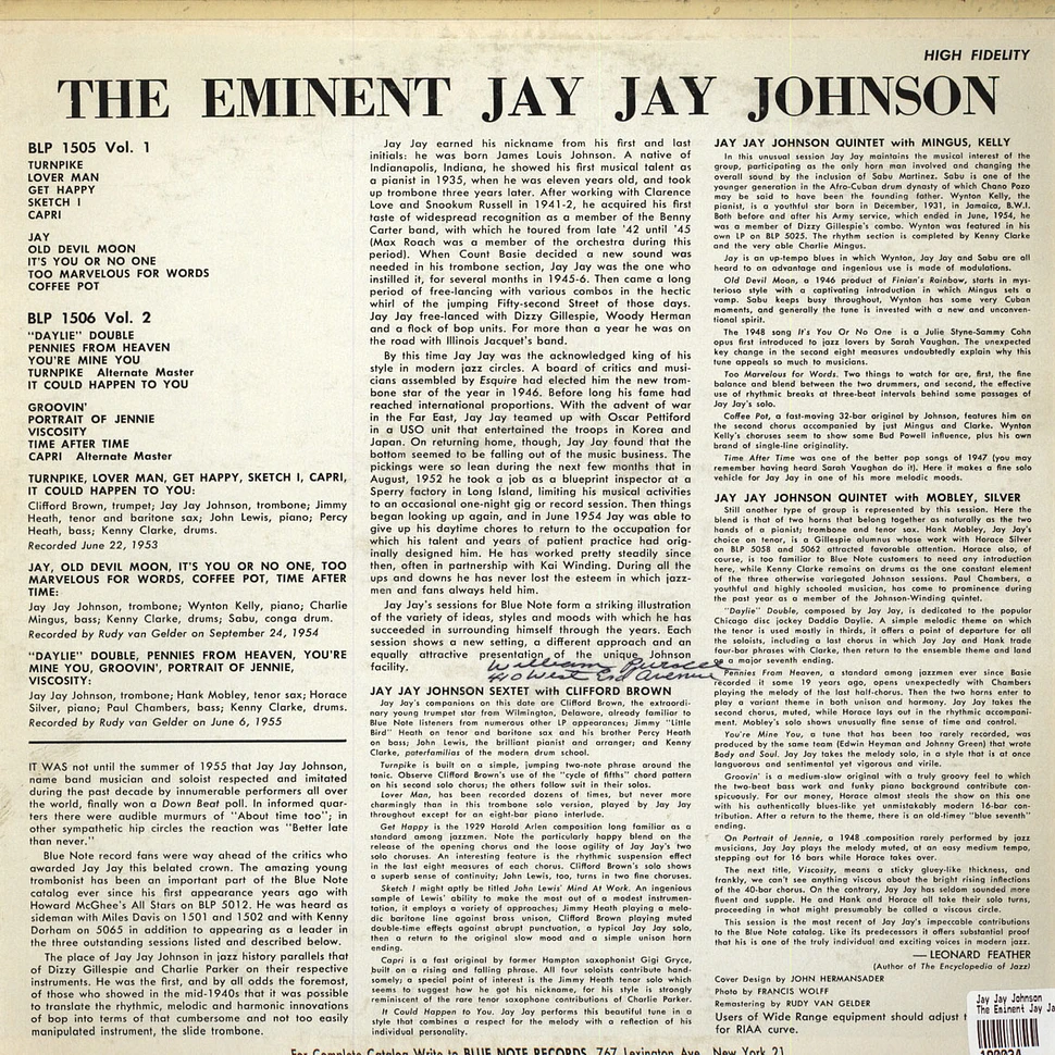 Jay Jay Johnson - The Eminent Jay Jay Johnson Volume 2