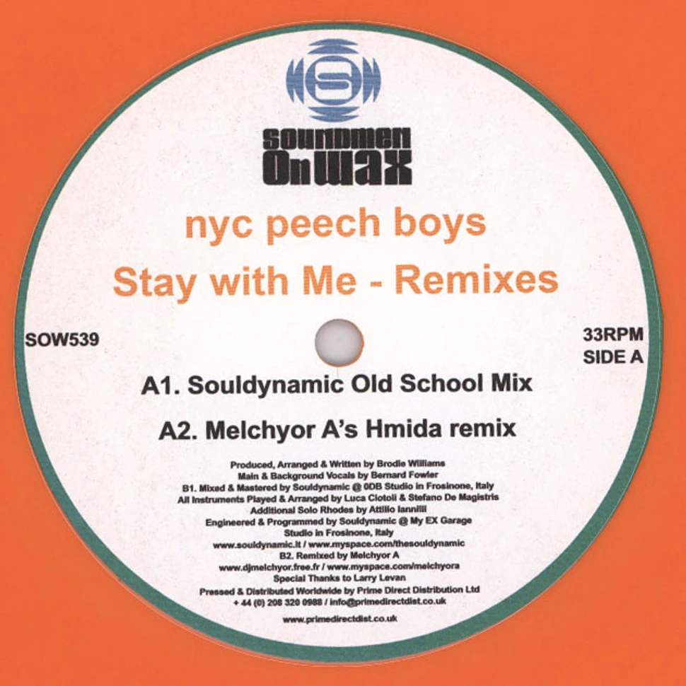 NYC Peech Boys - Stay With Me Remixes