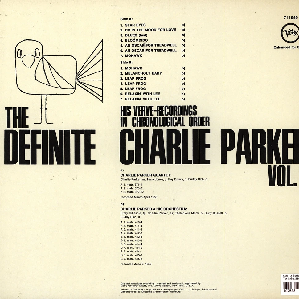 Charlie Parker - The Definitive Charlie Parker Vol. 2