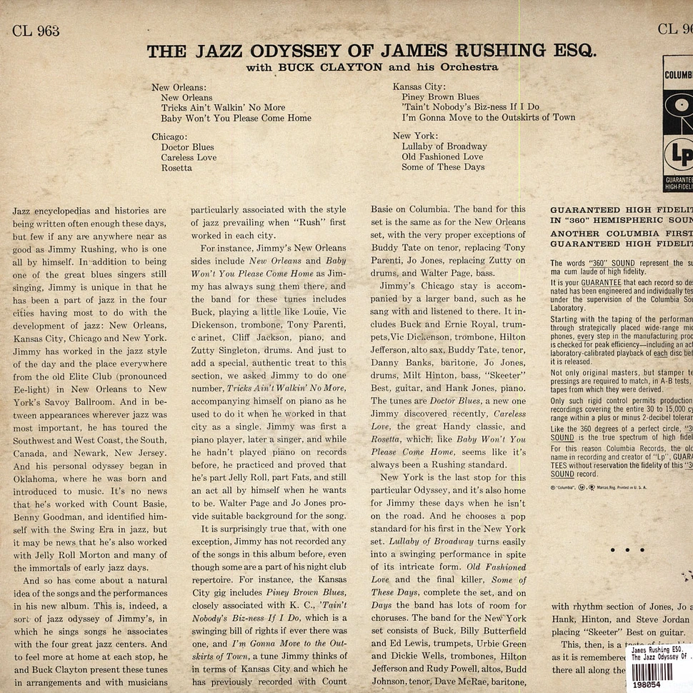 James Rushing ESQ. - The Jazz Odyssey Of James Rushing ESQ.