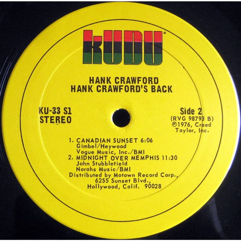 Hank Crawford - Hank Crawford's Back