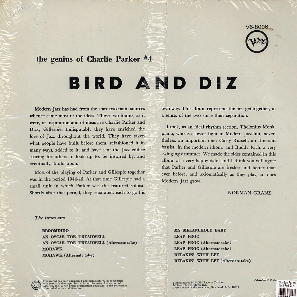 Charlie Parker / Dizzy Gillespie - Bird And Diz