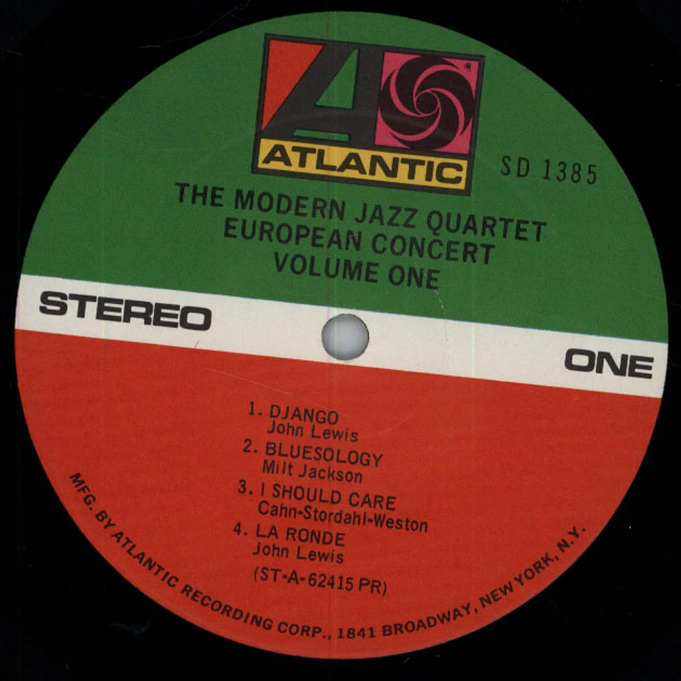The Modern Jazz Quartet - European Concert Volume One