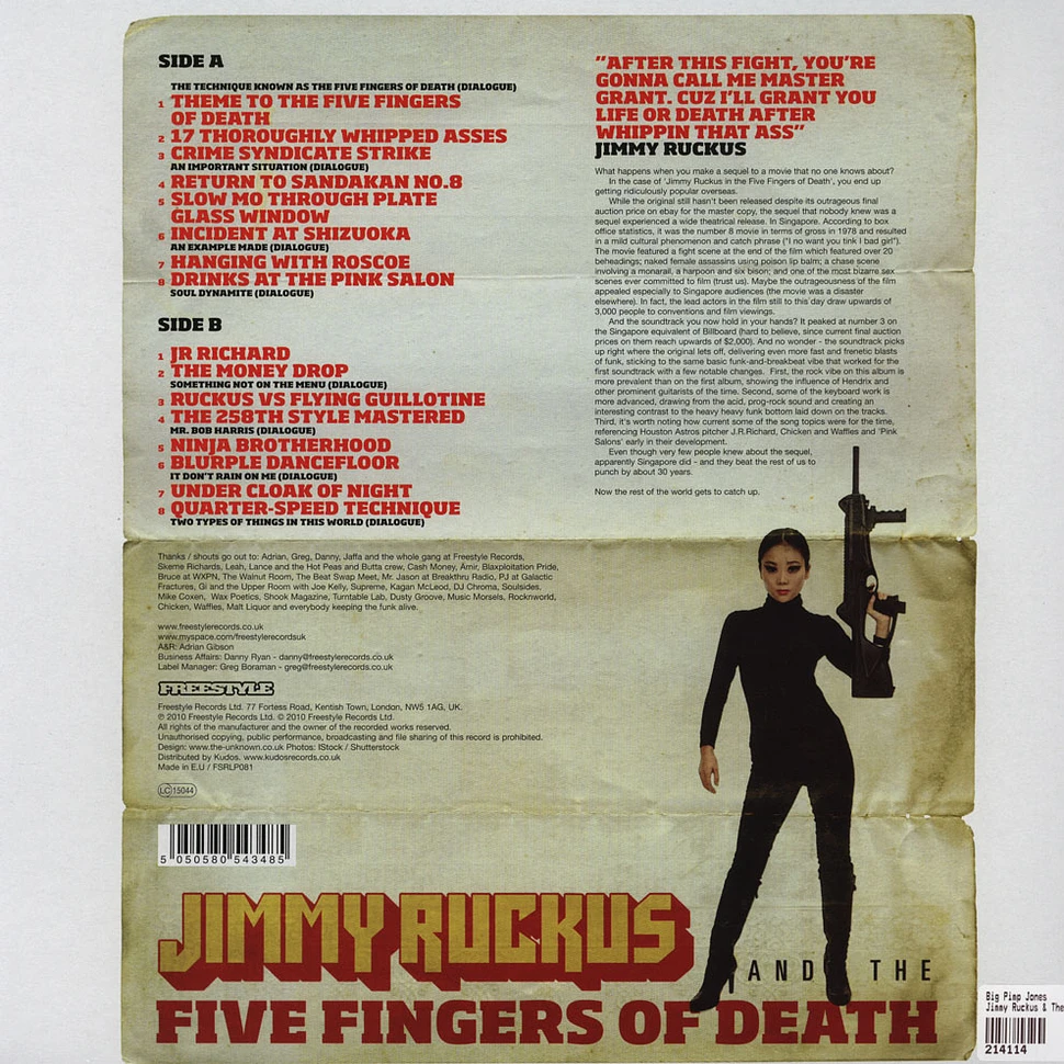 Big Pimp Jones - Jimmy Ruckus & The Five Fingers Of Death