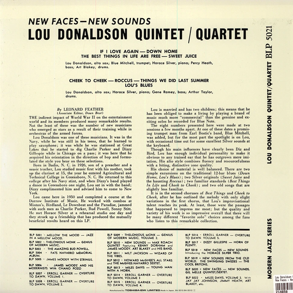 Lou Donaldson Quintet / Quartet - New Faces - New Sounds
