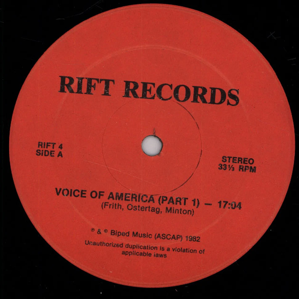 Fred Frith / Bob Ostertag / Phil Minton - Voice Of America