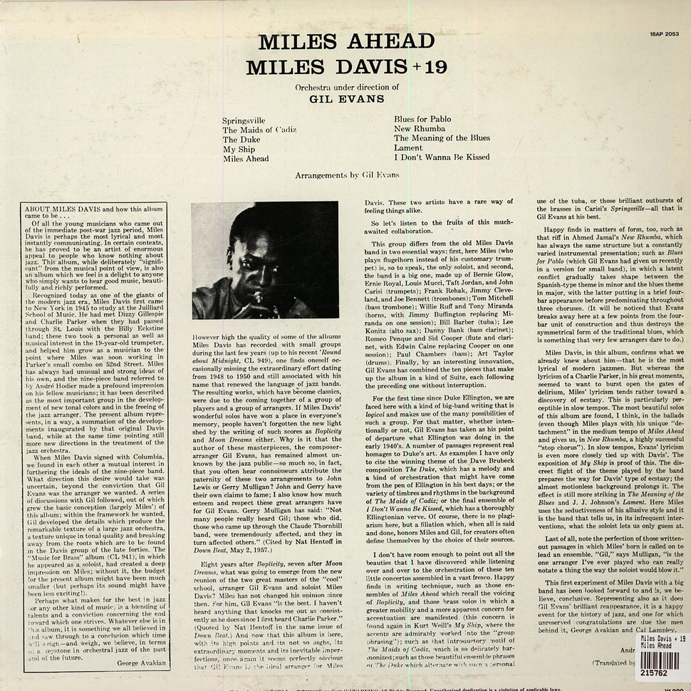 Miles Davis + 19 - Miles Ahead