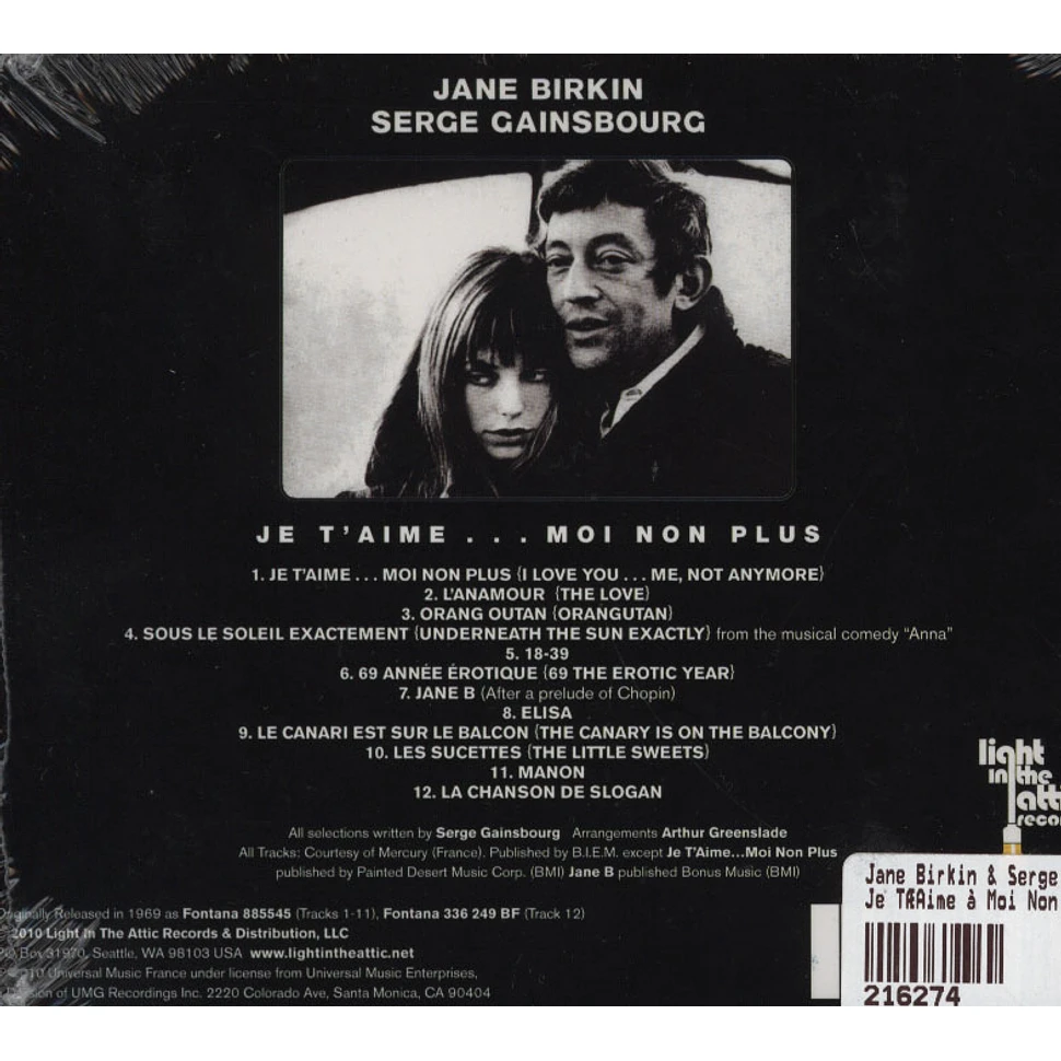 Jane Birkin & Serge Gainsbourg - Je T’Aime … Moi Non Plus