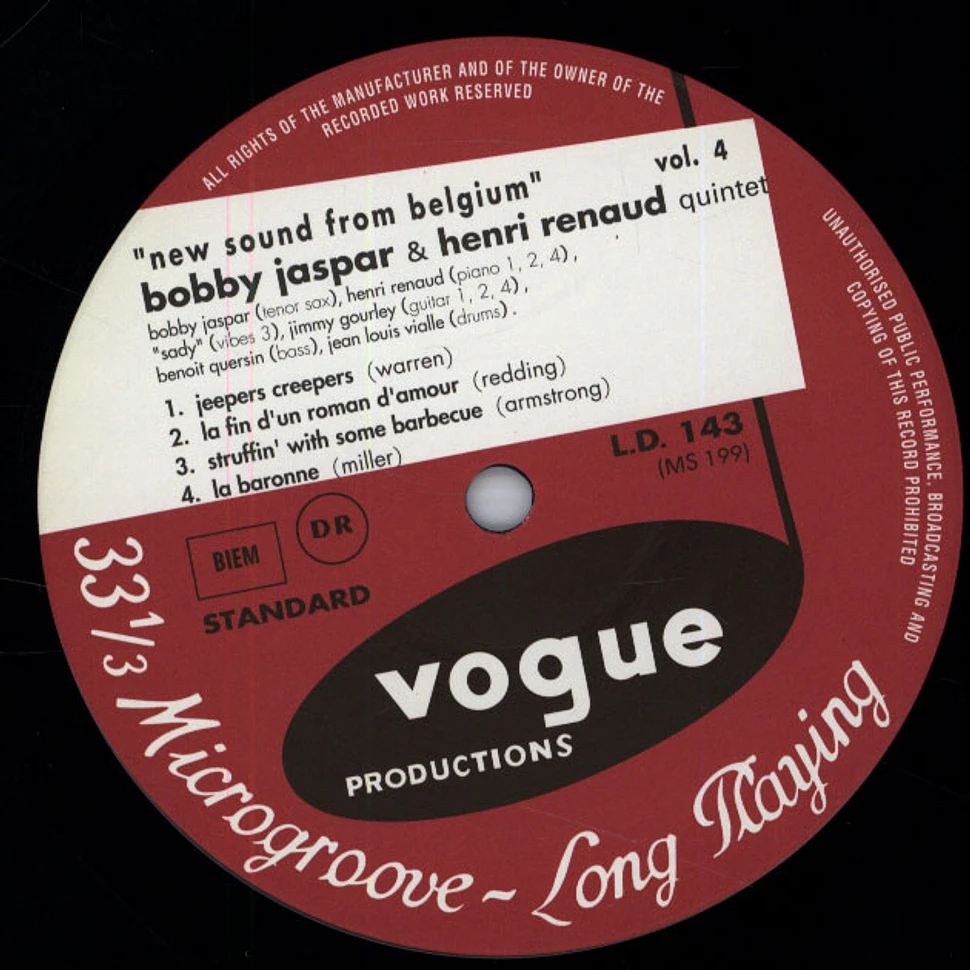 Bobby Jaspar & Henri Renaud Quintet - New Sound From Belgium Vol. 4