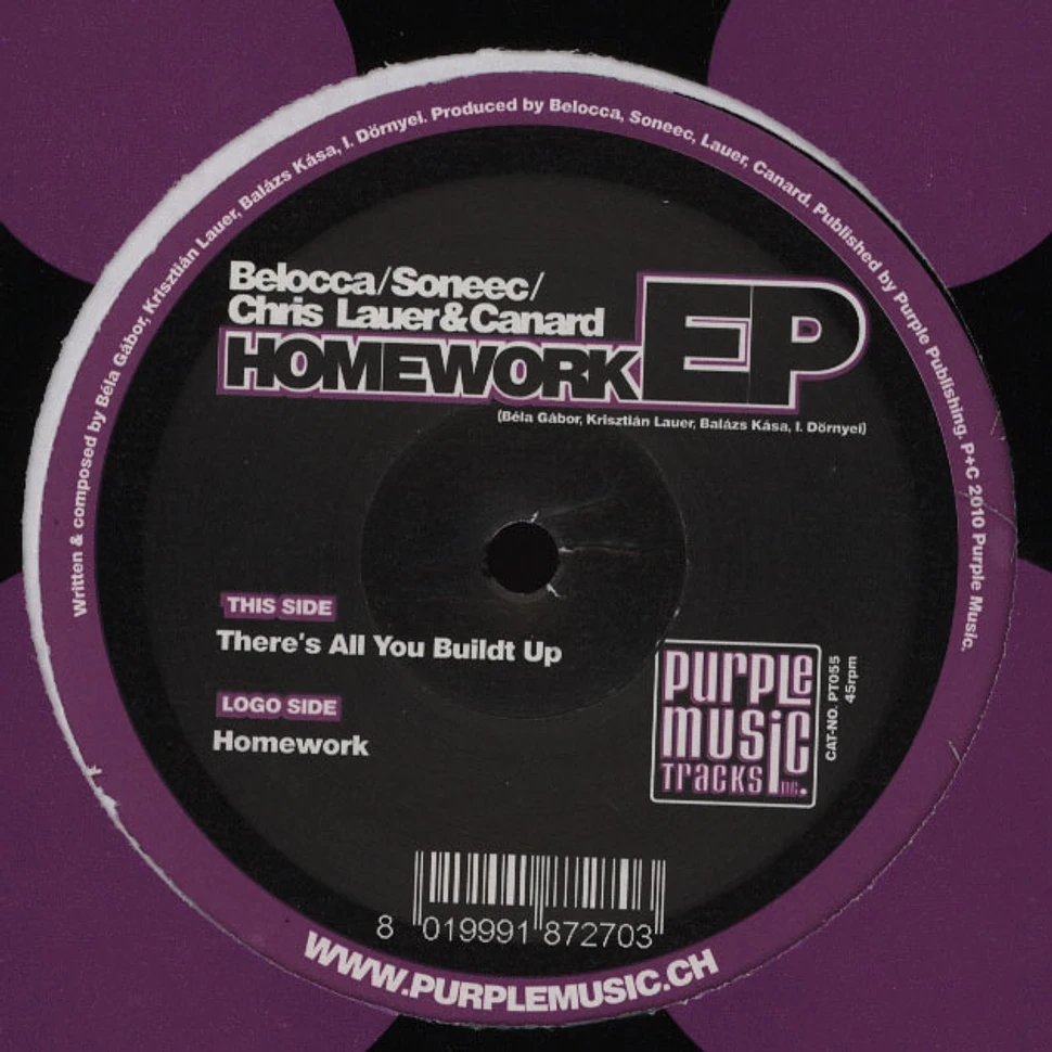 Belocca / Soneec / Chris Lauer & Canard - Homework EP