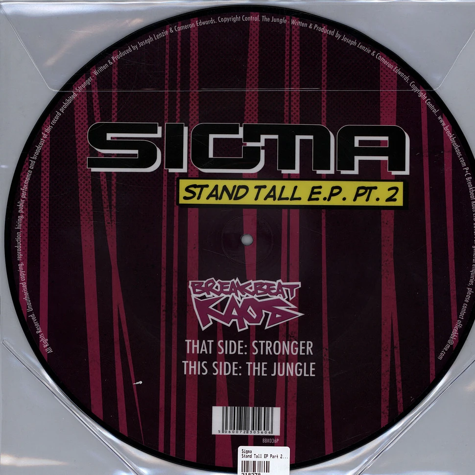 Sigma - Stand Tall EP Part 2 Picturedisc