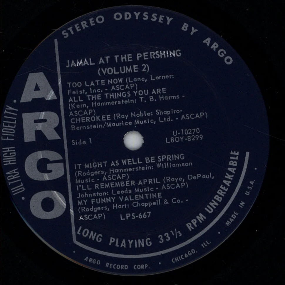 Ahmad Jamal Trio - Jamal At The Pershing Vol. 2