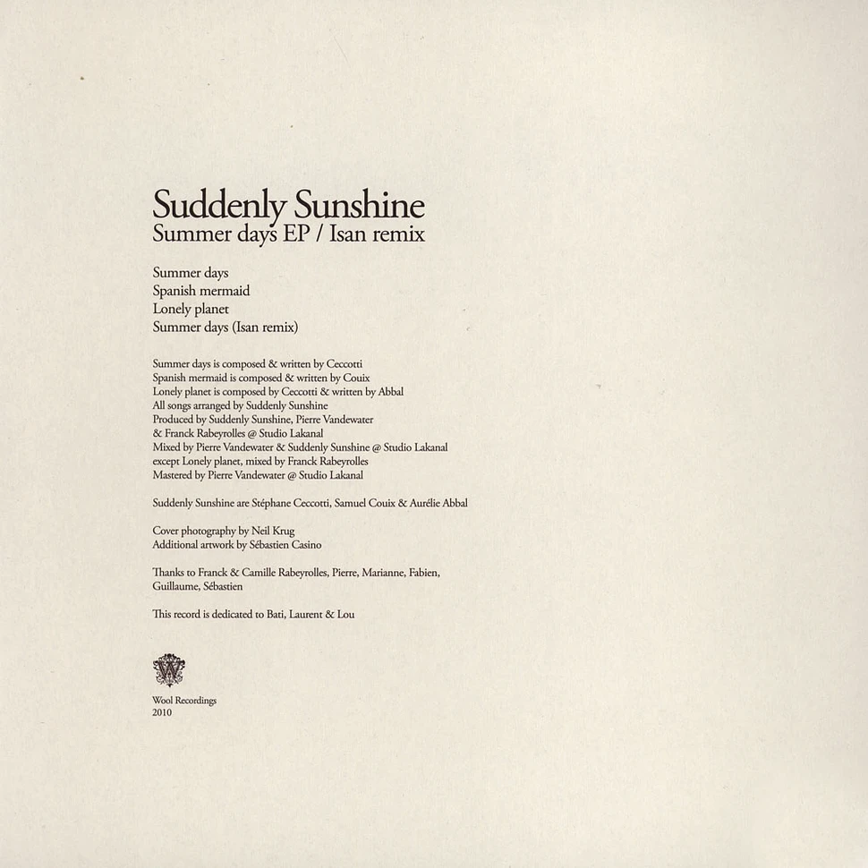 Suddenly Sunshine - Summer Days EP Isan Remix