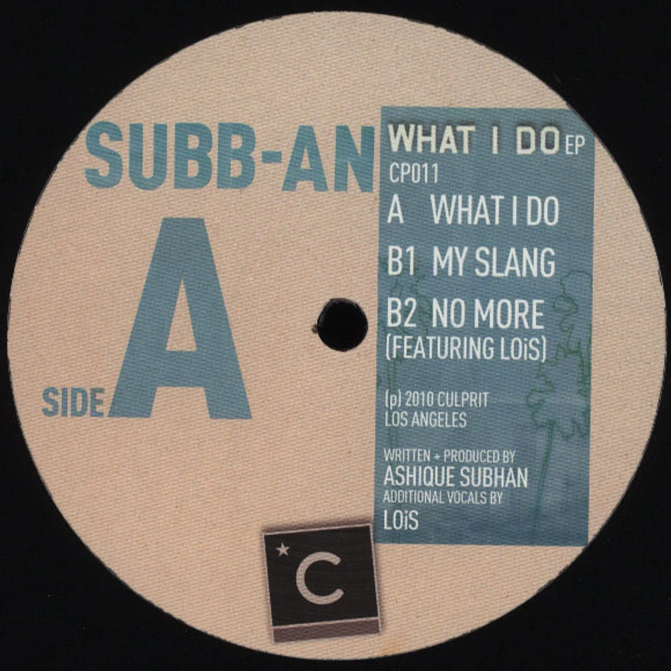 Subb-an - What I Do