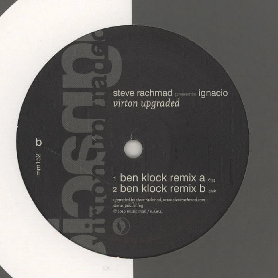 Steve Rachmad Presents Ignacio - Virton Upgraded Ben Klock Remixes