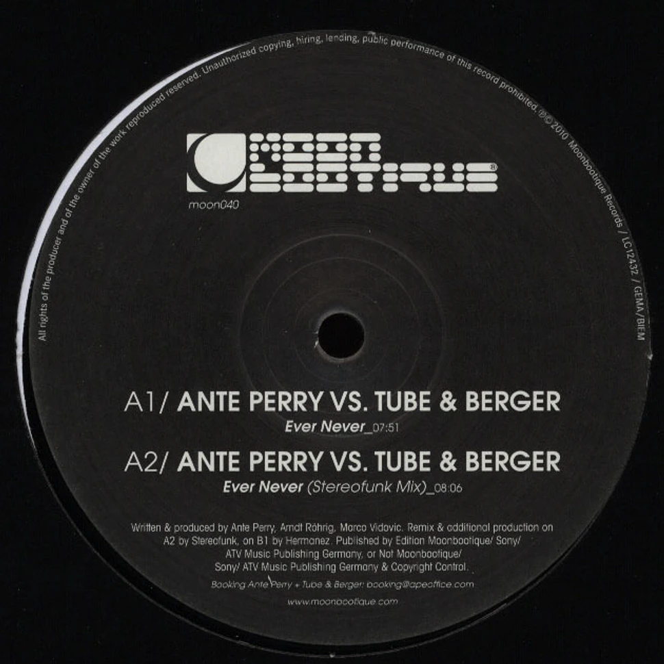 Ante Perry Vs. Tube & Berger - Ever Never