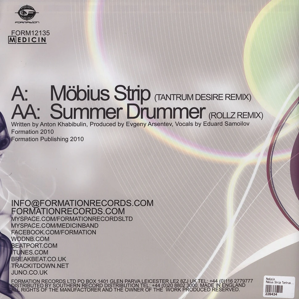 Medicin - Mobius Strip Tantrum Desire Remix / Summer Drummer Rolls Remix