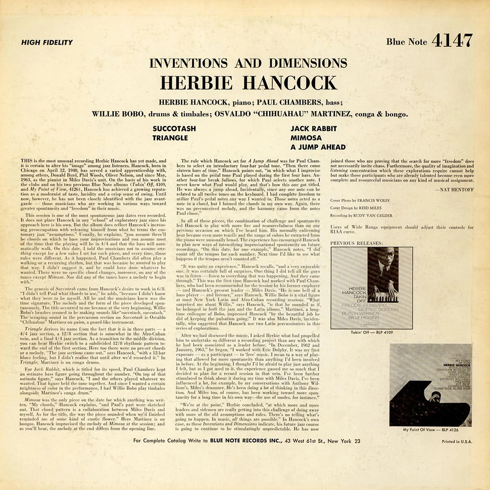 Herbie Hancock - Inventions And Dimensions