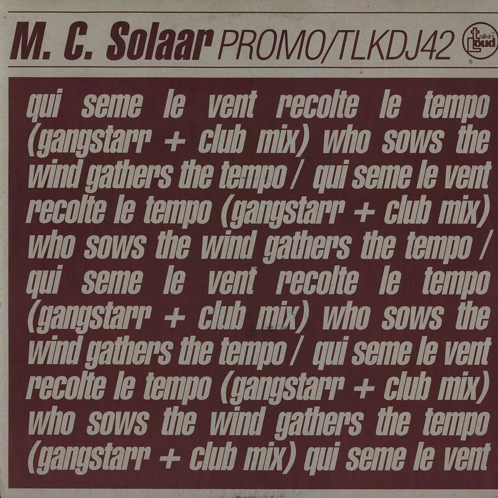 MC Solaar - Qui Seme Le Vent Recolte Le Tempo