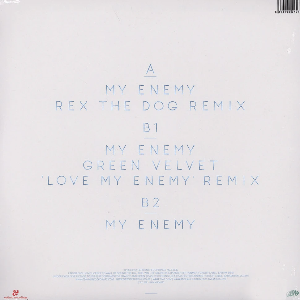 Aeroplane - My Enemy Green Velvet / Rex The Dog Remixes