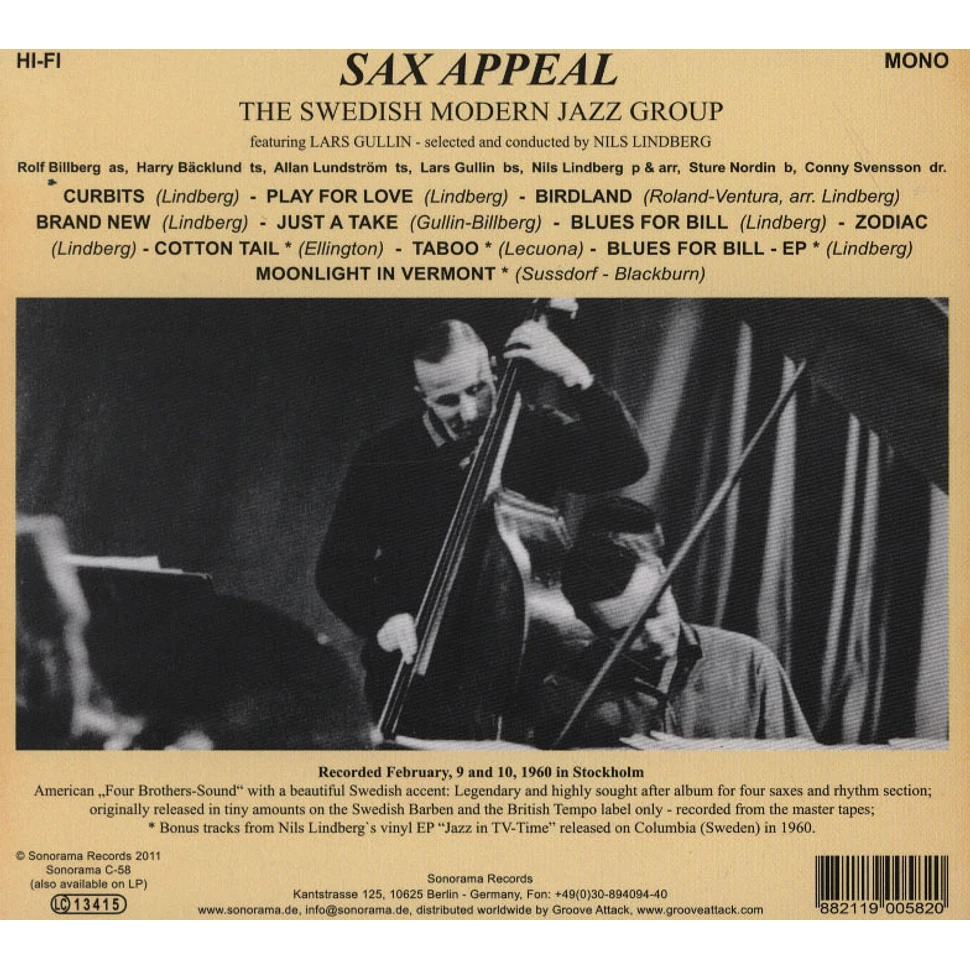 The Swedish Modern Jazz Group - Sax Appeal