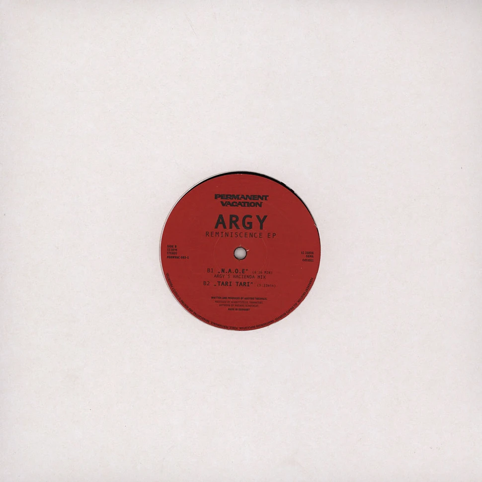 Argy - Reminiscence EP