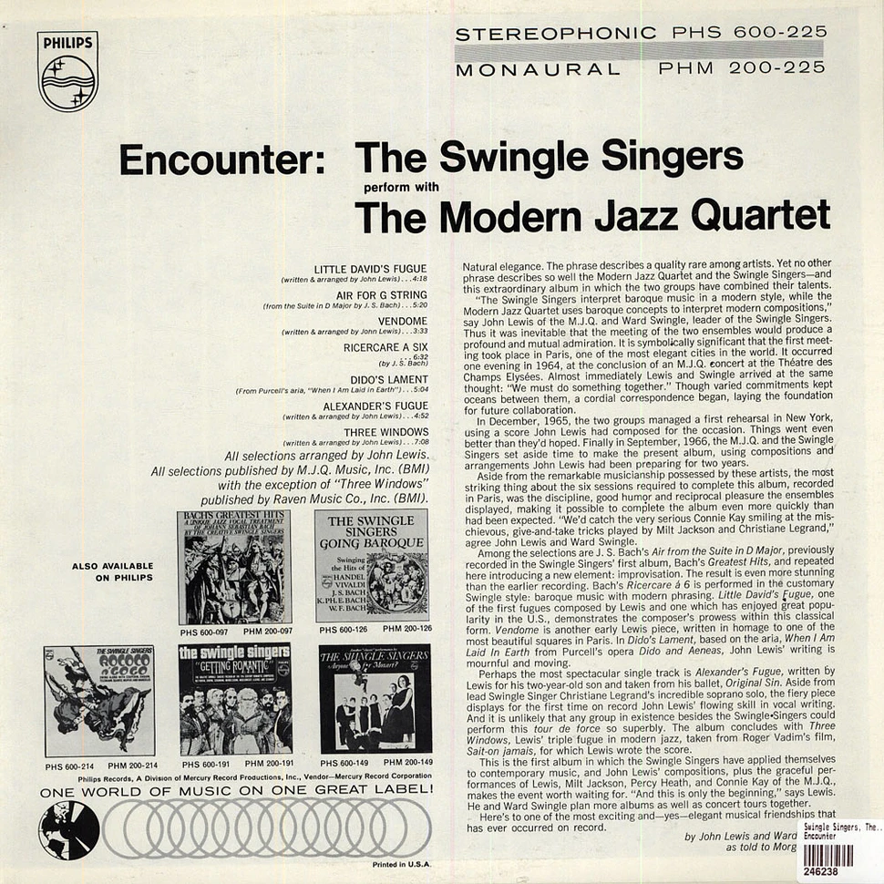 The Swingle Singers / The Modern Jazz Quartet - Encounter