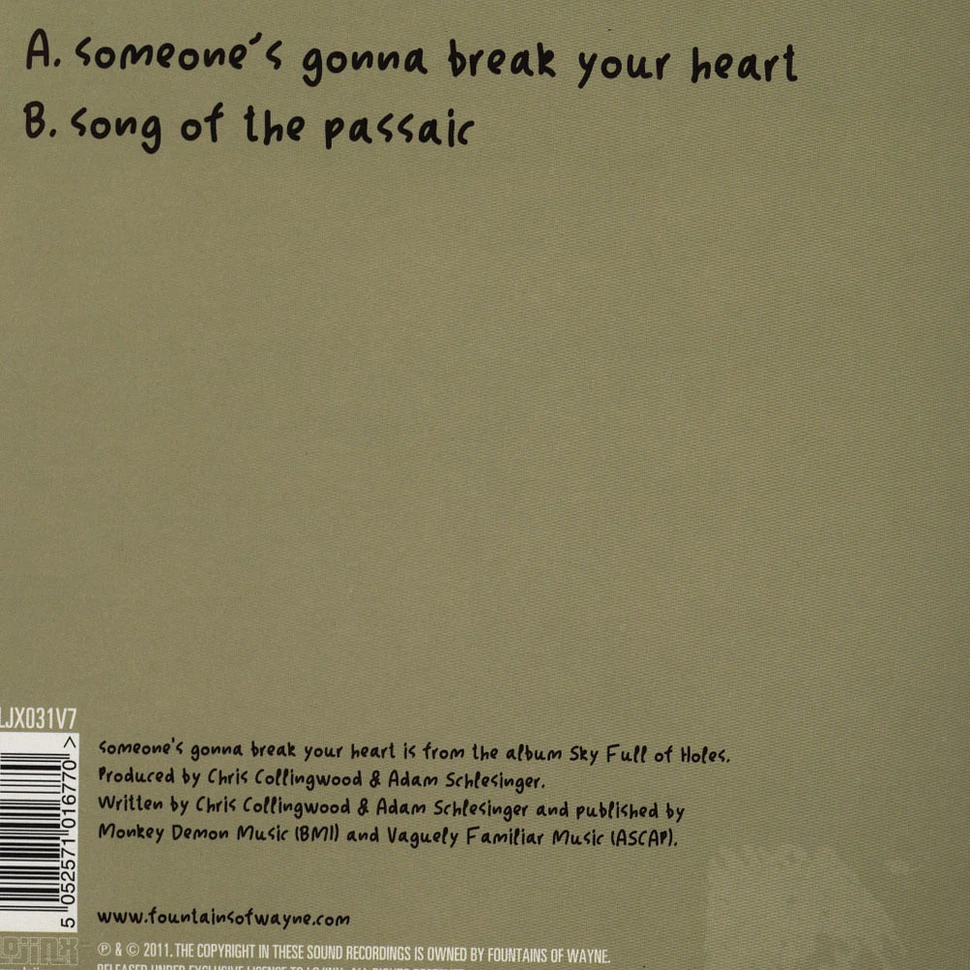 Fountains Of Wayne - Someone's Gonna Break Your Heart