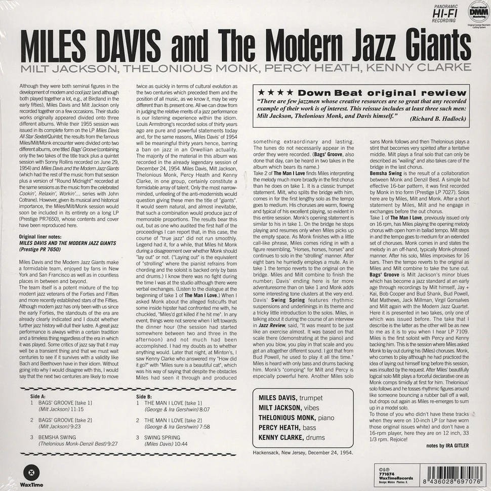Miles Davis - And The Modern Jazz Giants
