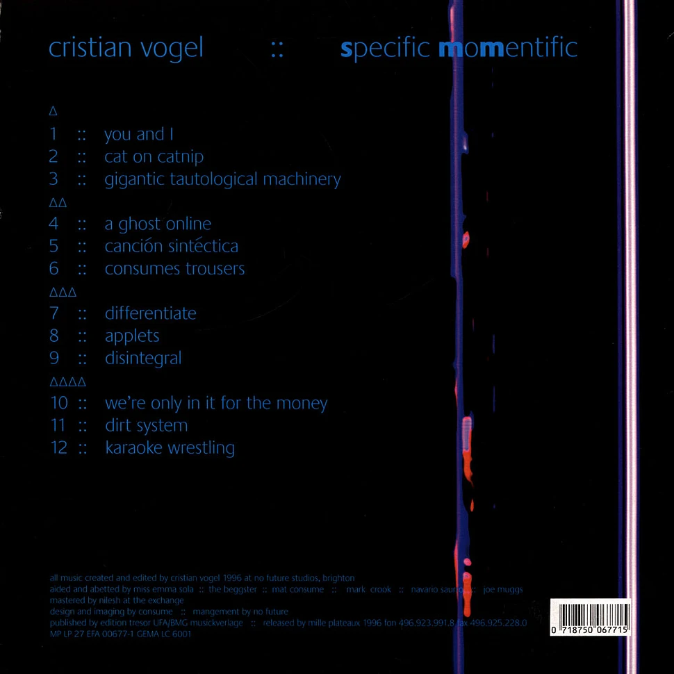 Cristian Vogel - Specific Momentific