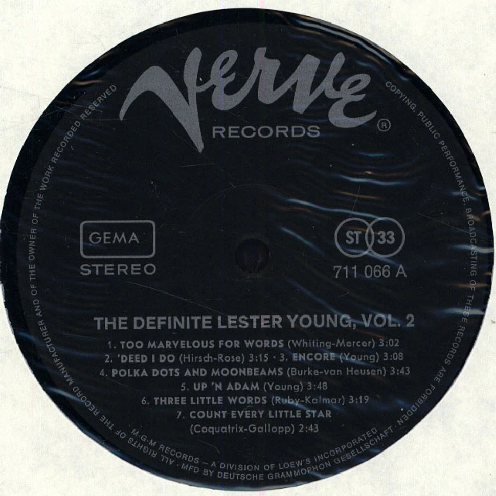 Lester Young - The Definite Lester Young Vol.2