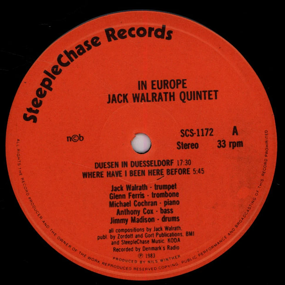 Jack Walrath Quintet - Jack Walrath Quintet In Europe